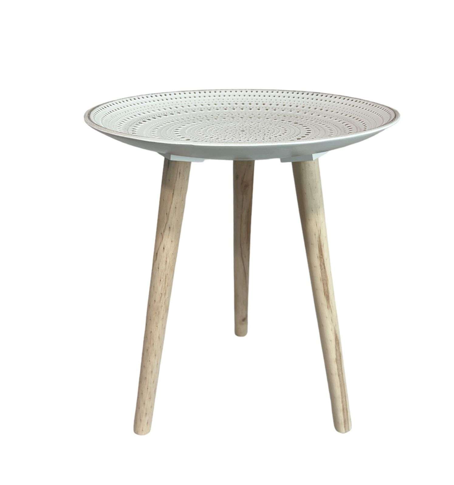 Oem - Mesa Lateral Dorada Puntos Mesa De Centro Decoración 50Cm