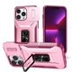 thumbnail image 1 of Funda Armada para iPhone 13 Pro con Tapa Deslizante y Soporte Magnético Giratorio Rosa, 1 of 5