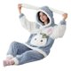 thumbnail image 1 of Pijama Conjunto Mujer Suave Forro Polar Ropa Dormir Invierno Azul M l, 1 of 3
