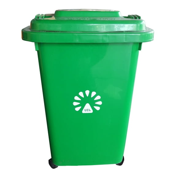 Basurero frankfurt 50lt c/tapa verde lorenzini