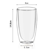 Mc Group - Vaso Doble Pared Transparente 450 Ml