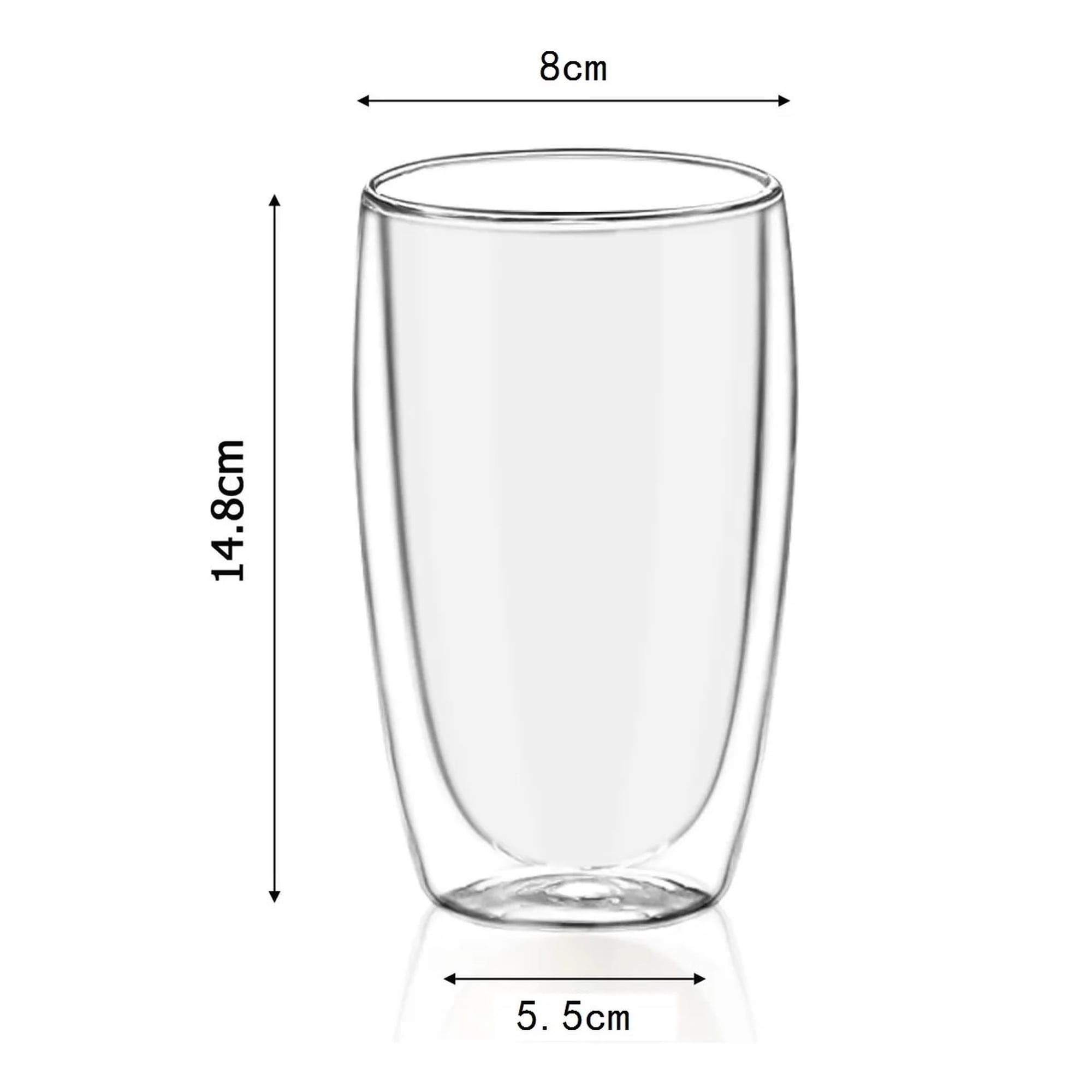 Mc Group - Vaso Doble Pared Transparente 450 Ml