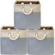 thumbnail image 3 of Cubo de Almacenamiento de Tela Simple Houseware Grande Paquete de 3 Azul, 3 of 5