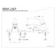 thumbnail image 2 of Grifo para lavabo Kingston Brass KB542LP, latón pulido, 2 of 2
