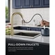 thumbnail image 2 of Grifo de cocina FORIOUS Gold con pulverizador desplegable de acero inoxidable, 2 of 6