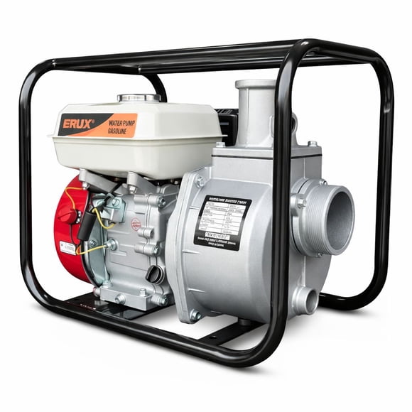 Motobomba De 3 Pulgadas a Gasolina ERUX 2” 6.5HP Alto Caudal 30.000 L/h Uso Profesional