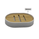 thumbnail image 5 of Juego Accesorios Set De Baño 6 Piezas Bambú Cepillo WC Blanco + Cortina De Obsequio, 5 of 8