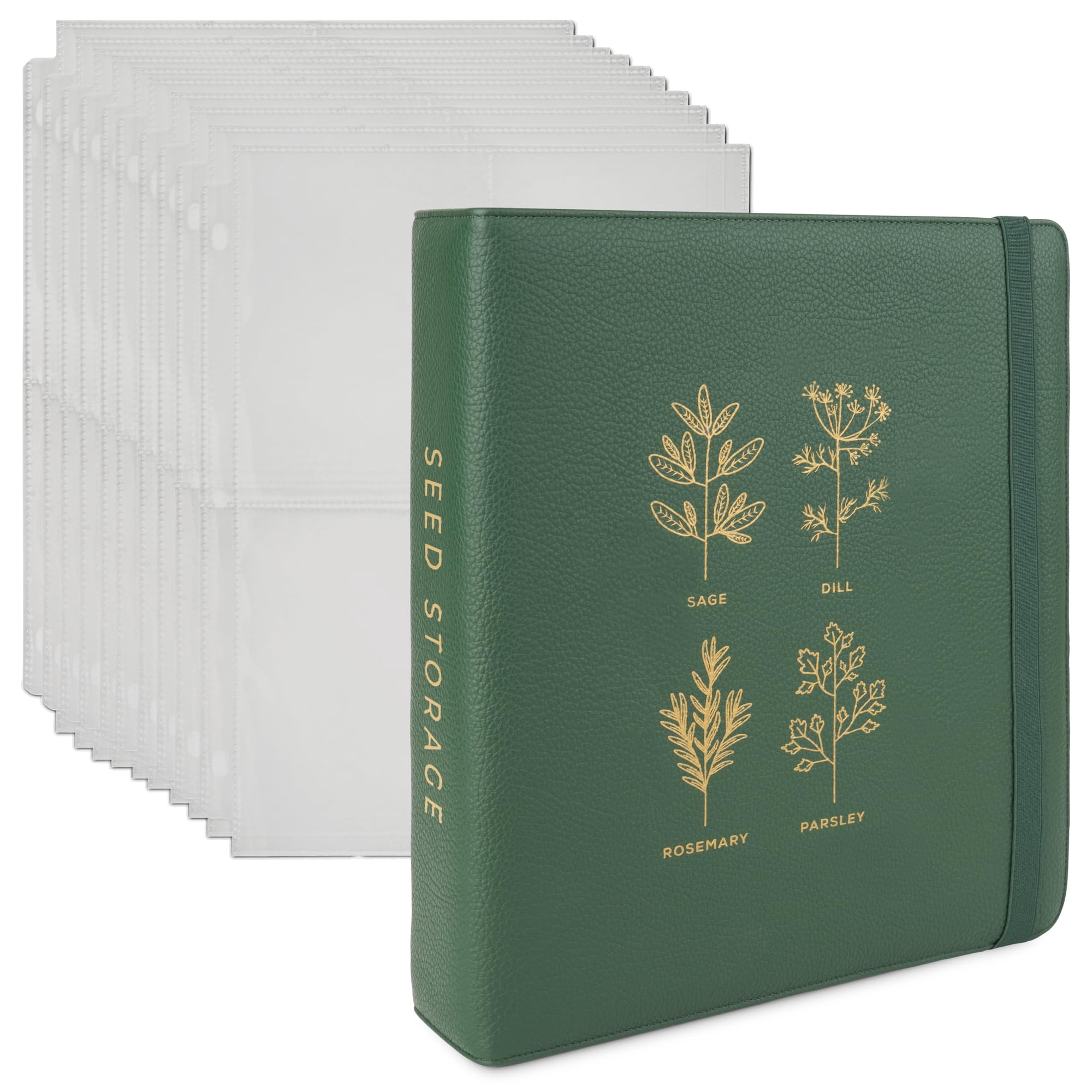Carpeta Organizadora Para Almacenamiento De Semillas Wildgoose Con 50 Protectores De Hojas