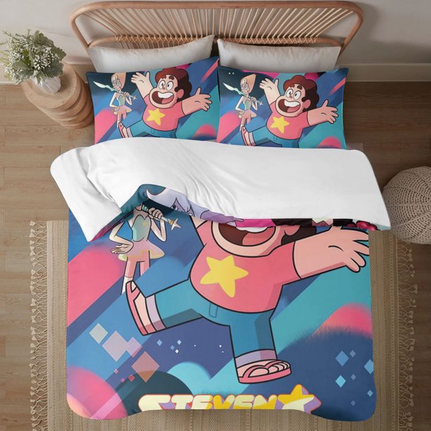 STEVEN UNIVERSE Soft 3D Printed Duvet Cover Bedding Set with Comforter Cover 3 Piece Set