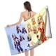 thumbnail image 4 of Sundrop y Moondrop Toalla de playa de secado rápido con diseño temático, regalo para mujeres y niñas, ideal para cumpleaños, fans, amantes de la música, uso en la playa o al aire libre, 78 × 150 cm, 4 of 6