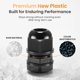 thumbnail image 3 of Prensaestopas QILIPSU 3/8" NPT impermeable IP68 de nylon, 12 piezas, 3 of 7