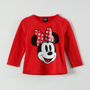 Polera Manga Larga Niña Minnie Classic Rojo Disney