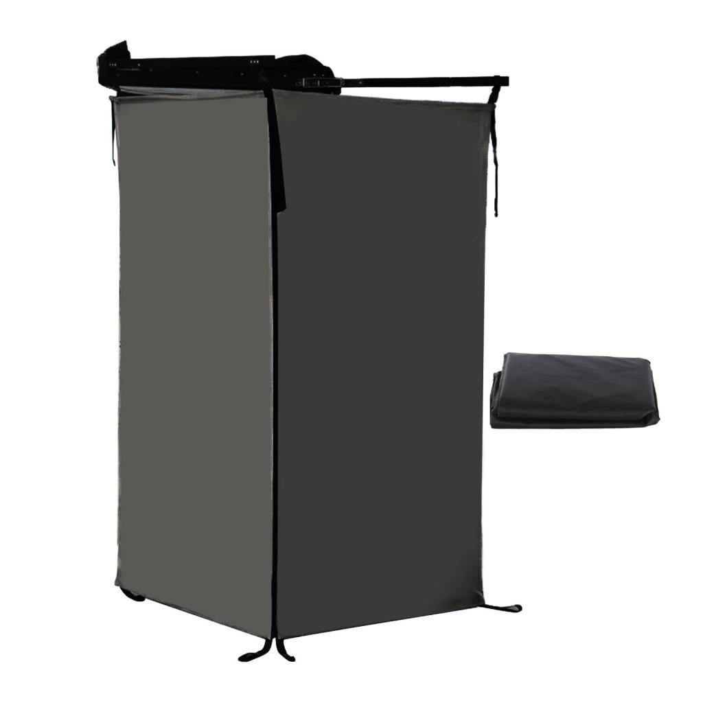 Magideal - Tienda De Ducha Lateral Para Vehículos, Vestidor, Tienda De Baño Lateral Para Coches, Cuarto De Ducha Portátil, Mampara De Privacidad Para El Portón T Negro