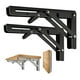 thumbnail image 1 of 2 Pcs Bisagras Escuadra Soporte Estante Repisa Plegable 40cm negro, 1 of 6