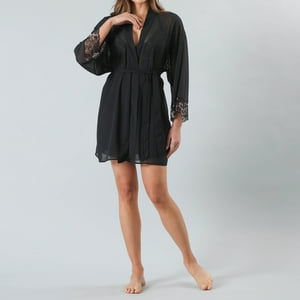 Bata Gasa Encaje Mujer Flores 33355-2