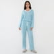 thumbnail image 4 of Pijama Mujer Largo Encaje Verde Agua Corona, 4 of 5