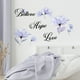 thumbnail image 3 of 1pc Purple Flower Inspirational Quotes Wall Sticker, Believe Hope Love Wall Decal, Removable Wall Decals For Bedroom, Living Room, PVC Home Decor Stickers, 3 of 4