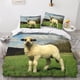 thumbnail image 2 of Funda nórdica con estampado de ovejas y fundas de almohada. Juego de ropa de cama con estampado 3D y cierre de cremallera. Diseño único. Antialérgico. Funda de edredón con bonitos animales., 2 of 3