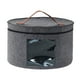 thumbnail image 4 of Caja Para Sombreros, Caja Organizadora Redonda De Fieltro Portátil Para Armario, Ropa, Almacenamiento De Juguetes, Gris, 33x26cm, 4 of 5