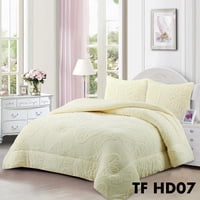 Aladdins Shop - Cobertor De Invierno Texturizado Con Chiporro 2 Plazas Mariposas Blanco Invierno