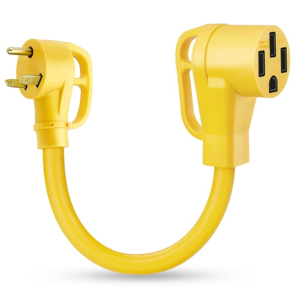Adaptador de enchufe RV Kohree de 30 A macho a 50 A hembra, 125 V/3750 W