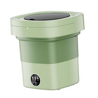 Bothyi - Lavadora Plegable Portátil 9L Potente 3 Modelos Para Camping Dormitorio Sin Luz Azul