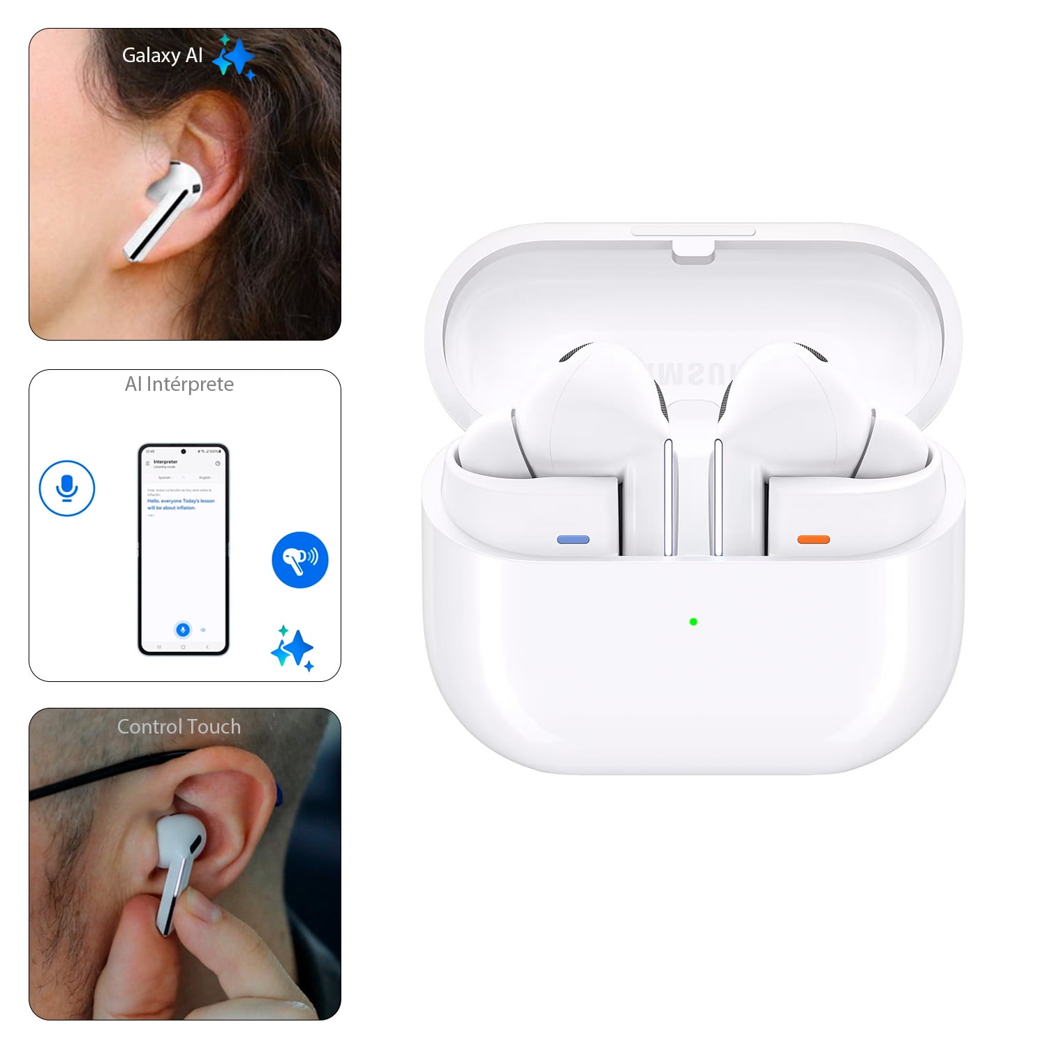 Audífonos Samsung Buds 3 Pro Galaxy Ai In Ear Bt Interpreter