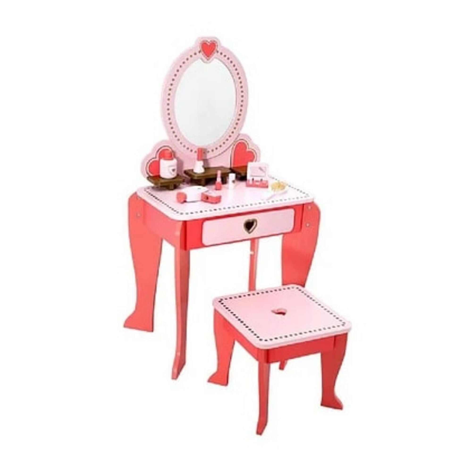 Kidscool - Tocador Retro Rosado Con Accesorios
