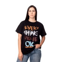 Sigel - Polera Mujer Oversize Estampado Urban Negro Talla S