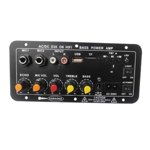 Magideal - Placa Amplificadora Para Automóvil, Placa Amplificadora, Adaptador Estadounidense De Potencia Nominal, Módulo Amplificador De 100W, Amplificador De