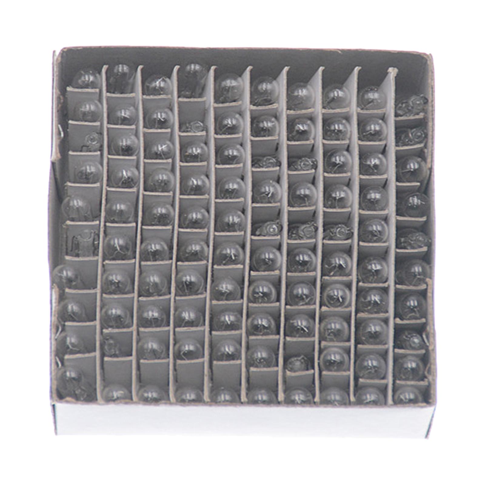 Magideal - 100X T5 Bombilla De Luz De Vidrio Lámpara De Faros Lámpara De Luces De Automóvil Lámpara De Estilo De Automóvil