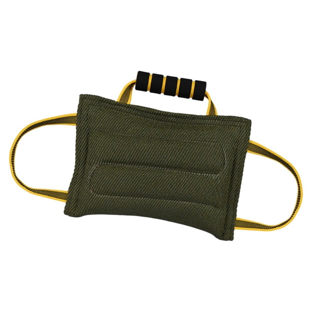 Dog Tug Toy Bade Pillow Entrenamiento Rope Masticando juguete resistente a la lágrima Tiñera de perros Tomado Toqueo Tomado para sacerdote alemán tira verde