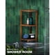thumbnail image 5 of Soporte para ducha de esquina BLUEWEST, organizador de madera de 3 niveles, 5 of 8