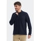 thumbnail image 2 of Polera Hombre Lisa Borbada Con Botones Azul Marino, 2 of 4