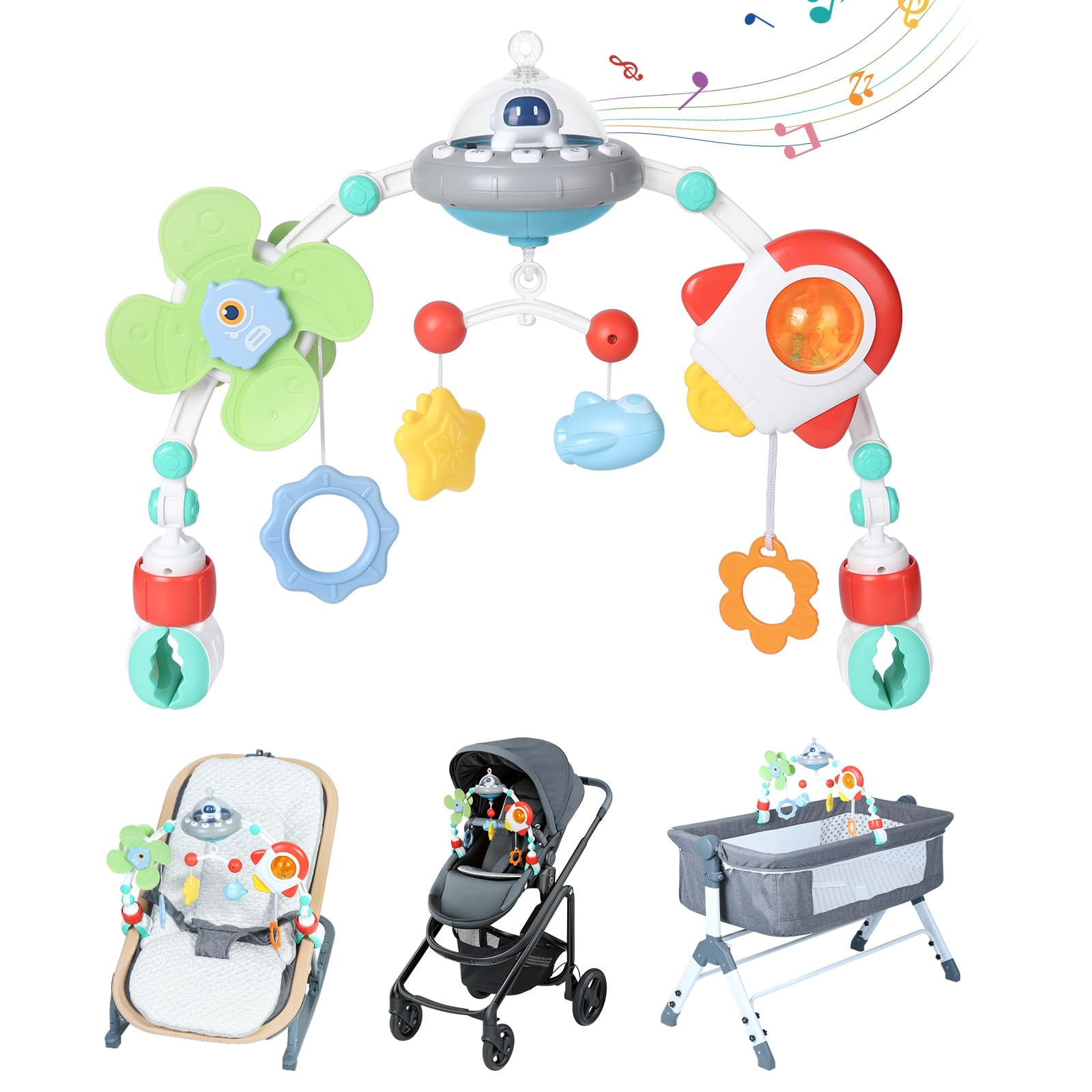 Stroller Arch Toy Orzbow Musical Para Bebés Con Dentición De 0 A 12 M