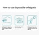thumbnail image 3 of Cubiertas Desechables para Asiento de Inodoro NEAGLORY Paquete de 100 Impermeables, 3 of 5