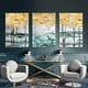 thumbnail image 1 of 3pcs, Frameless Abstract Golden Tree Poster, Canvas Painting, Wall Art Print Modern Minimalist Home Corridor Art Decoration Mural, Home Decor, No Frame, 1 of 4