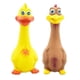 thumbnail image 3 of 2 Piezas De Pollo De Goma Que Grita Y Estridente Para Cachorros Masticables De Color Amarillo Y Marrón, 3 of 5