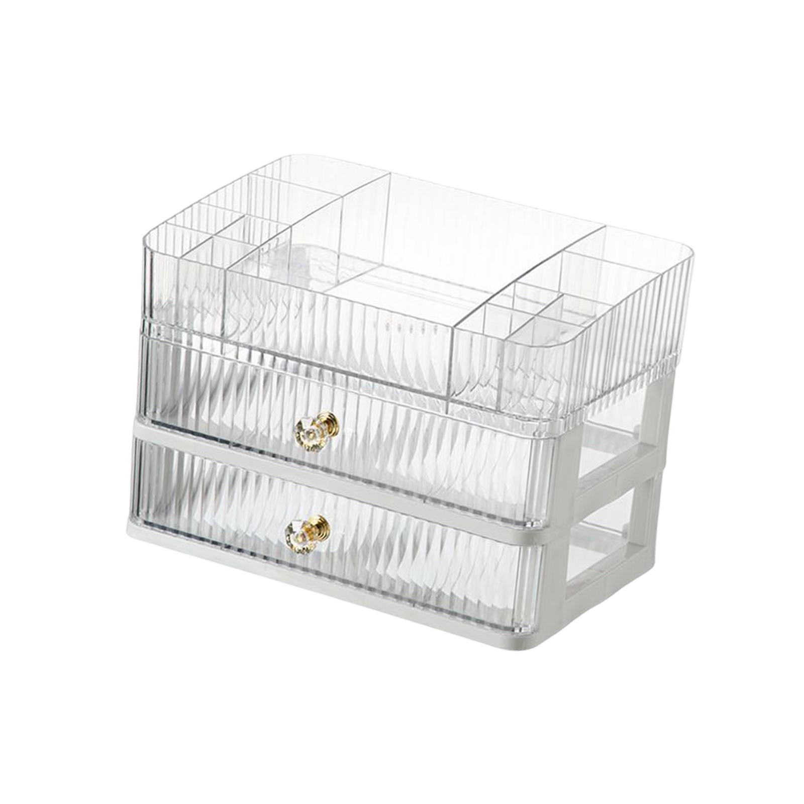 Bothyi - Organizador Cosmético Del Maquillaje Organizador Cosmético De La Barra De Labios De La Exhibición Para El Escritorio 3 Niveles Claros