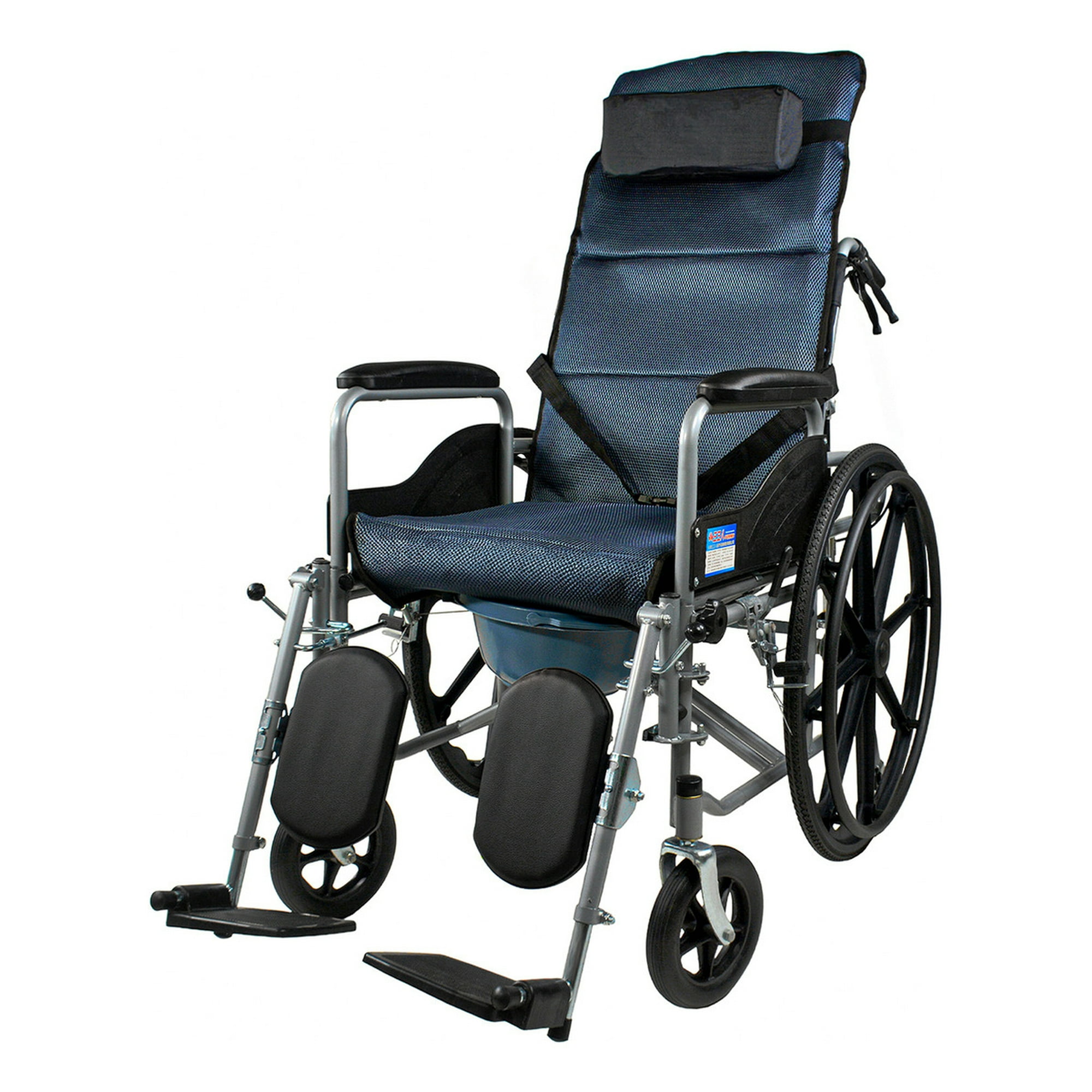 Nanofort - Silla De Ruedas Reclinable Con Inodoro Baño Integrado