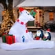 thumbnail image 1 of Oso polar y pingüinos inflables navideños de 180 cm con LED Joiedomi, 1 of 8