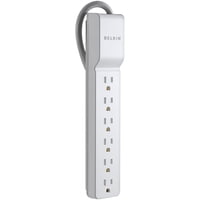 Protector Contra Sobretensiones Power Strip, Cable Belkin De 6 Salidas Y 2.5 Pies