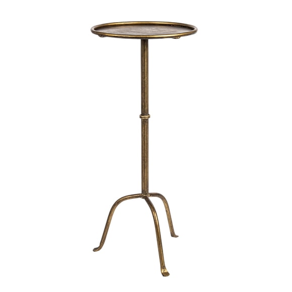 Mesa de cóctel Martini Creative Co-Op de metal y latón envejecido