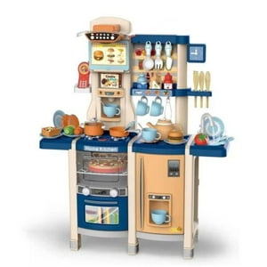 Genérico - Cocina Juguete 100Cm 65 Pcs Niño Azul Marino