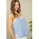 thumbnail image 2 of Camisola de Encaje Fino Ajustable con Abertura Lateral y Estampado de Rayas, 2 of 5