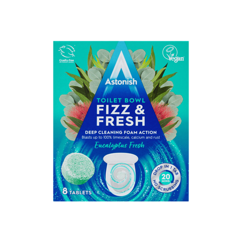 Astonish - Toilet Bowl Fizz & Fresh Eucalyptus Fresh 8 Unidades