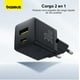 thumbnail image 3 of Cargador Rápido Baseus Palm Cluster USB y Tipo C 30W Negro, 3 of 8