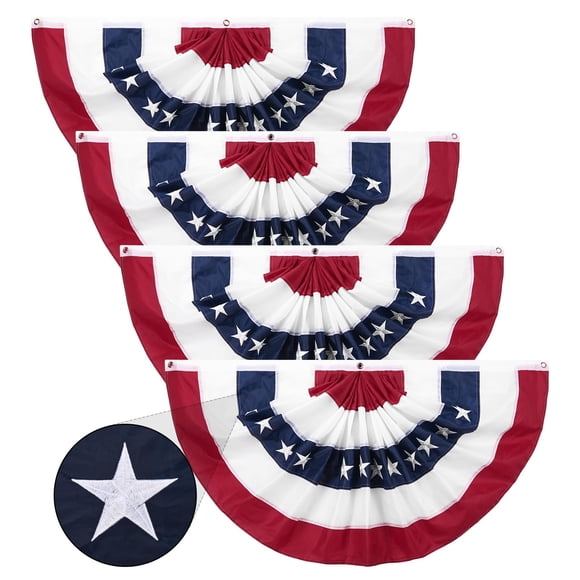 Banderín de abanico americano DanCoom pack de 4 - 61 × 122 cm - Uso exterior