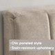 thumbnail image 4 of Cabecero doble tapizado montado en la pared, color beige - Hearth & Harbor, 4 of 8