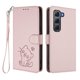 thumbnail image 1 of Infinix HOT 60 PRO 4G Funda Billetera con Estampado de Gato, Rosa, 1 of 6